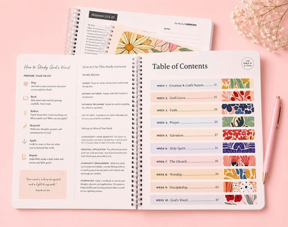 52 week Bible study plan with reading guide for women